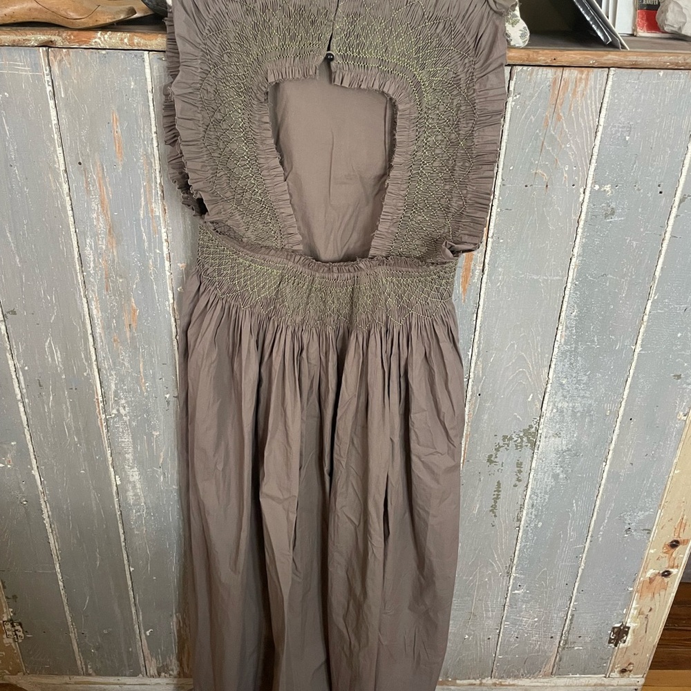 Elegant Brown Women's Dress - Picture 5 of 12